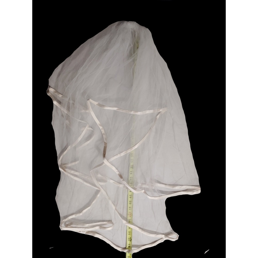 Michaelangelo Ivory Strapless Embroidered Wedding Dress 6 W/ 2 Veils & Petticoat - Picture 12 of 12